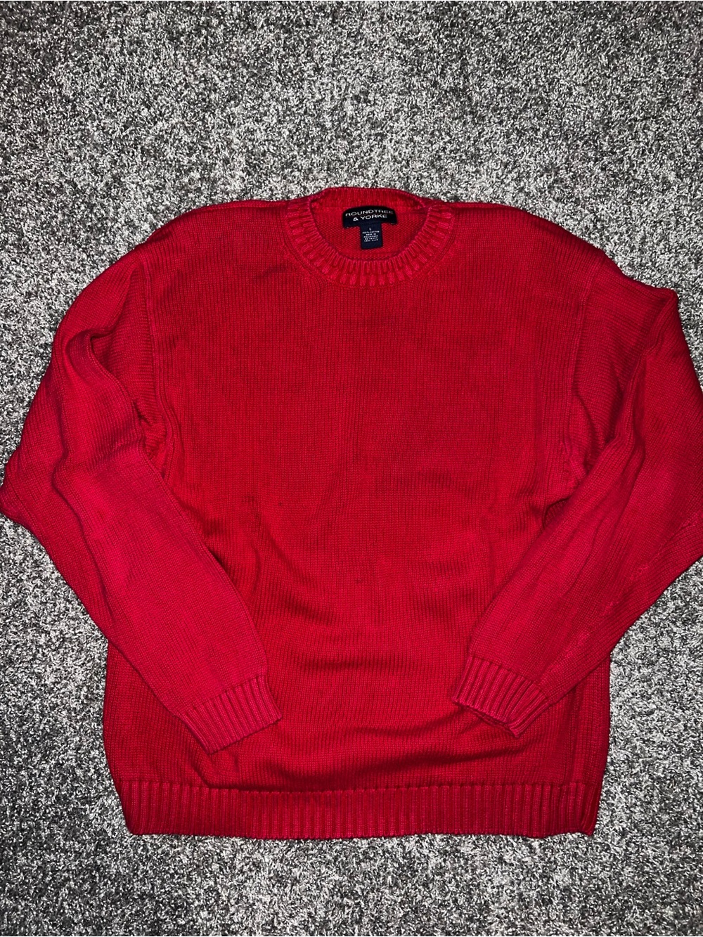 Roundtree & Yorke Bright Red Men's Crewneck Sweater